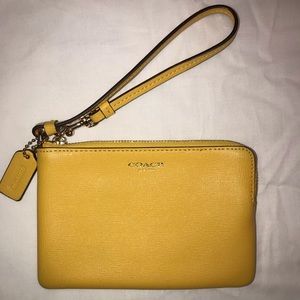 Leather Coach wristlet